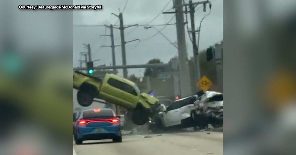 Wild Video: Truck Slams into Melbourne, Florida Traffic at High Speed